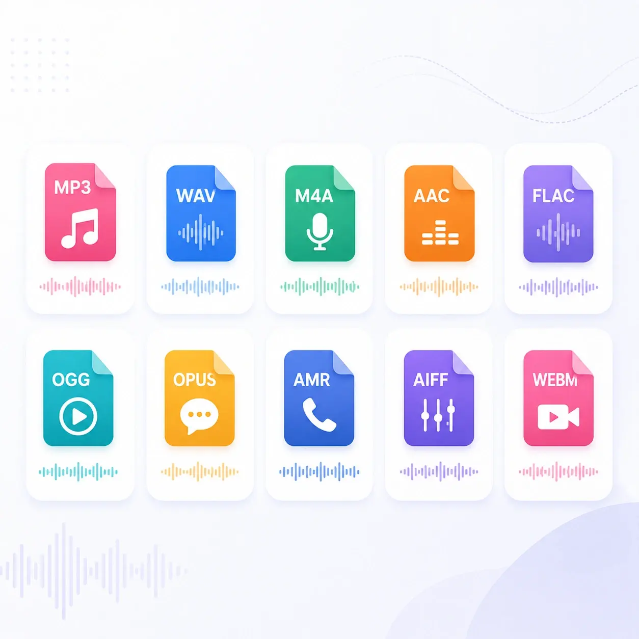 Supported audio formats for online speech to text transcription